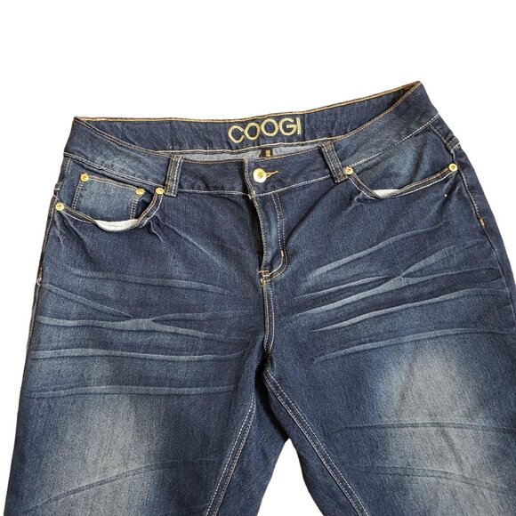 Coogi Womens Embroidered Capri Jeans Size 18w Blue Denim Casual Authentic Sexy - Picture 4 of 8